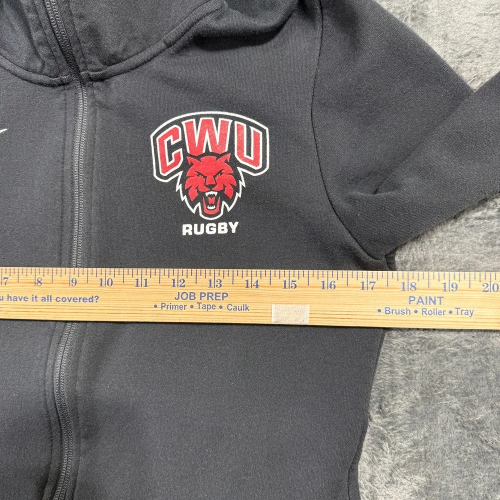 Nike CWU Rugby Full Zip‎ Hoodie Womens Small Black Dri-FIT Scuba Jacket